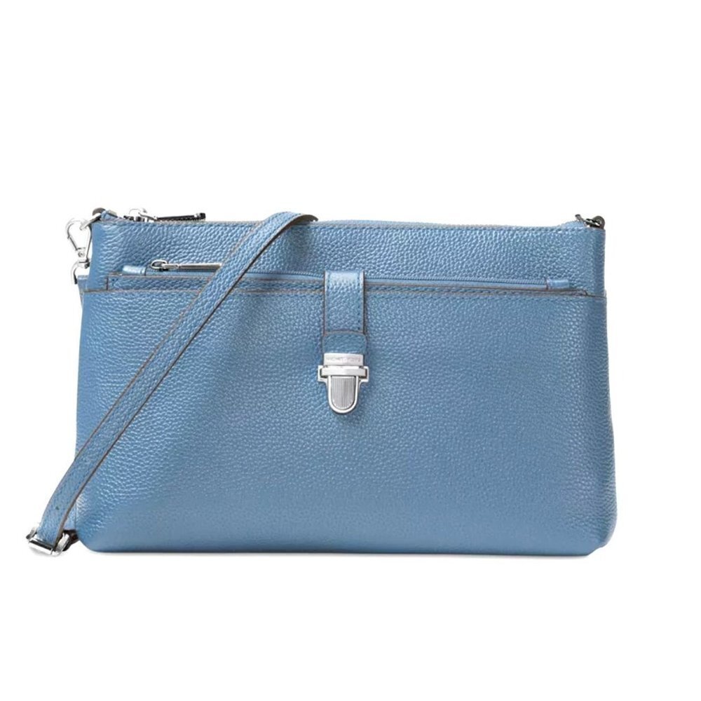Michael Kors Mercer Large Snap Pocket Crossbody blue